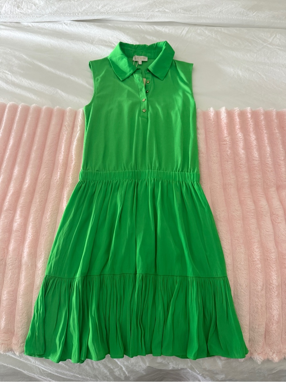 Ramy Brook Bright Green Sleeveless Polo Dress